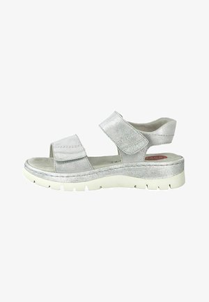 Sandals - silver met str