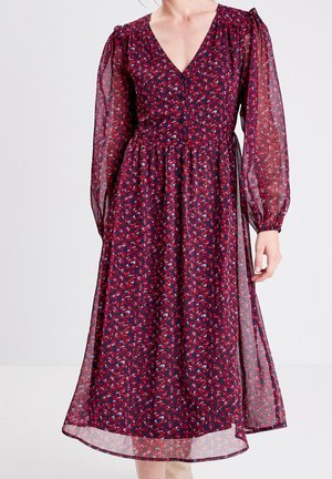 Denní šaty - mottled bordeaux