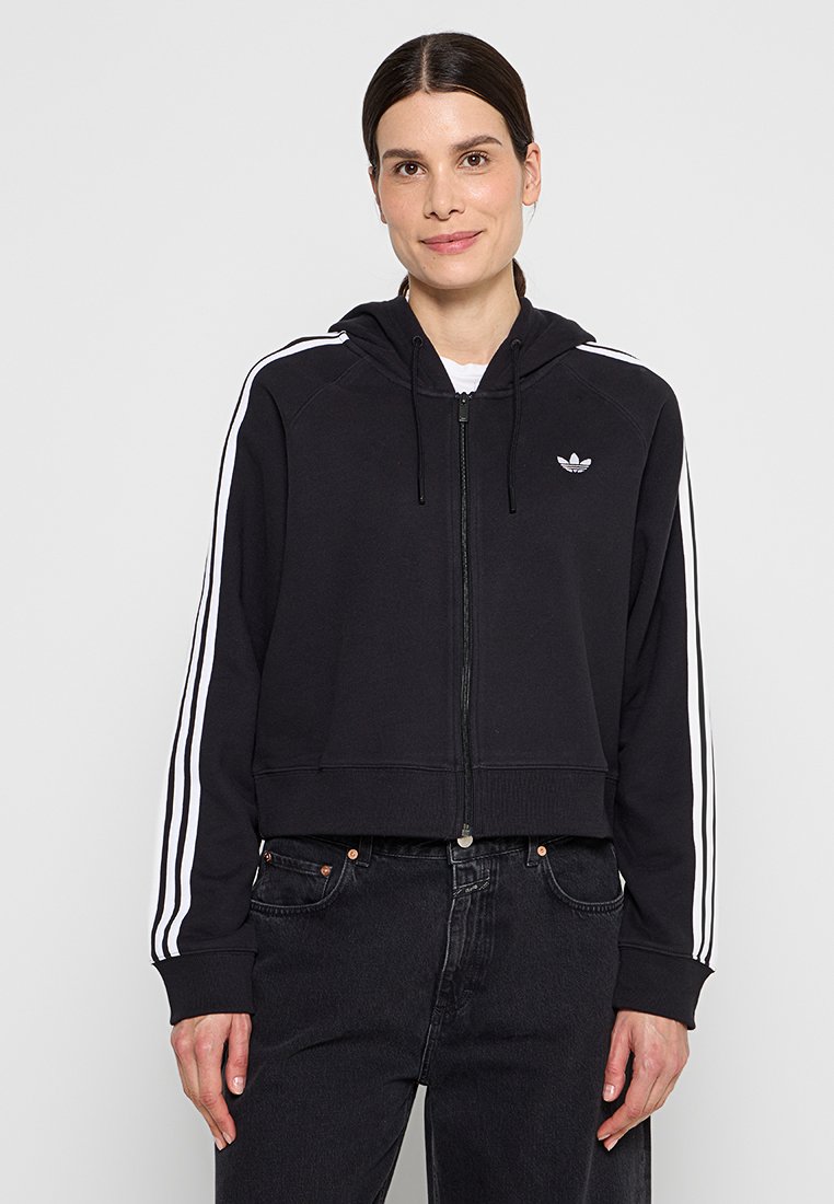 adidas Originals Sweater met rits zwart adidas Originals Sweater met rits zwart