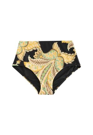 HIGH WAIST FIT - Braguita de bikini - black green paisley