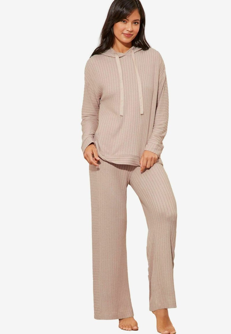 Lipsy SUPER SOFT LOUNGE HOODIE - Pyžamový vrchný diel - camel