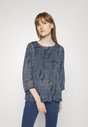 KAJEMA BLOUSE - Blusa - infinity blue/black