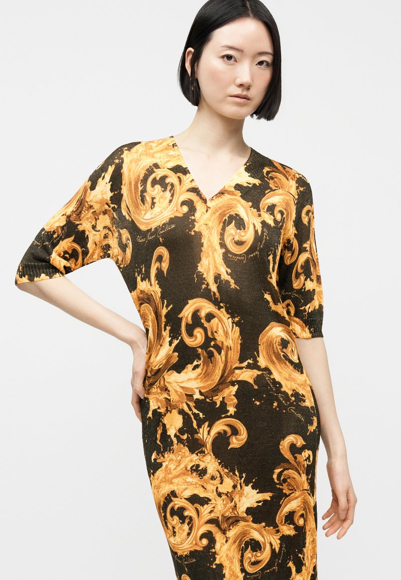 Versace Jeans Couture Jumper dress - black/gold-coloured/black - Zalando.ie