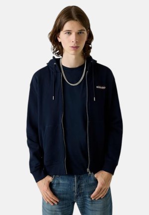 Guess, FELPA - Felpa con zip - blue