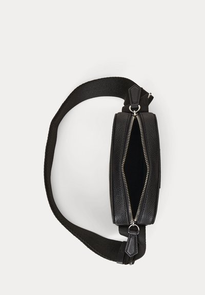 Polo Ralph Lauren PEBBLED LEATHER CROSSBODY BAG - Skuldertasker - black