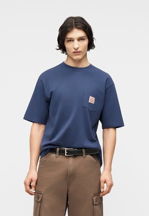 WORKWEAR TEE - Βασικό μπλουζάκι - blue indigo
