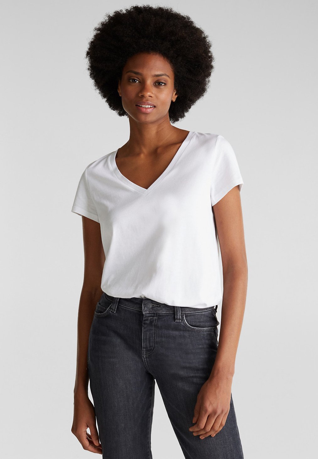 Margaret Mitchell Dunst Temperatur weißes shirt v ausschnitt Mark