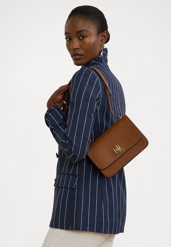 CROSSHATCH LEATHER MEDIUM SOPHEE BAG - Cross body bag - lauren tan