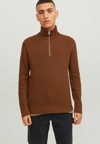 Jack & Jones - JPRCCPERFECT HALF ZIP SN - Jumper - cambridge brown Thumbnail Image 1