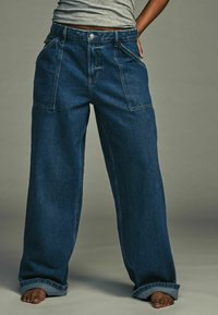 Next ADJUSTABLE CINCH BACK WIDE LEG HOUR TALL  - Vaqueros rectos - dark blue