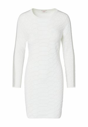 LIU JO, LIU JO SHORT JACQUARD KNIT DRESS - Φόρεμα-πουλόβερ - white