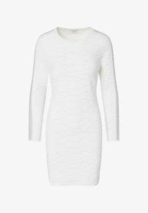 LIU JO, LIU JO SHORT JACQUARD KNIT DRESS - Svetríkové šaty - white