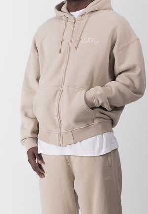 Felpa con zip - beige