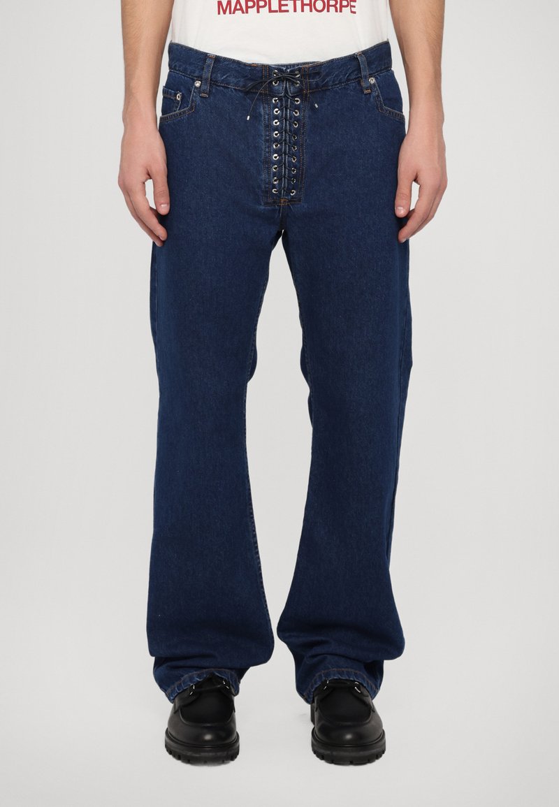 Ludovic de Saint Sernin LACE UP MENS UNISEX - Jean droit - blue