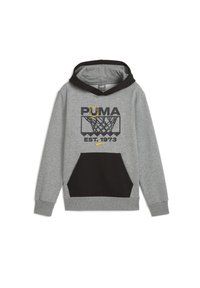 Puma WINNING SHOT - Felpa con cappuccio - medium gray heather