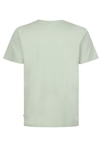 Korte mouwen t-shirt in lichtgroen, gemaakt van zachte katoen. Heeft een ronde halslijn en gestikte zoomranden. Geen zichtbare patronen of graphics.