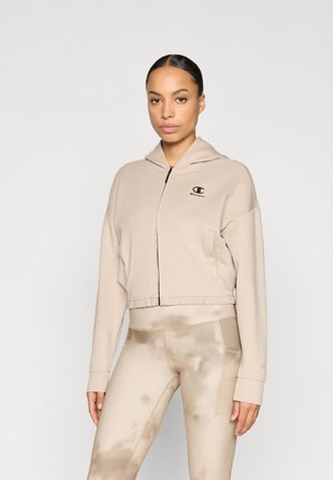 C-TECH INTERLOCK HOODED FULL ZIP SWEATSHIRT - Sweat zippé - beige