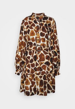 UTILITY FLOUNCE HEM DRESS - Kreklkleita - brown