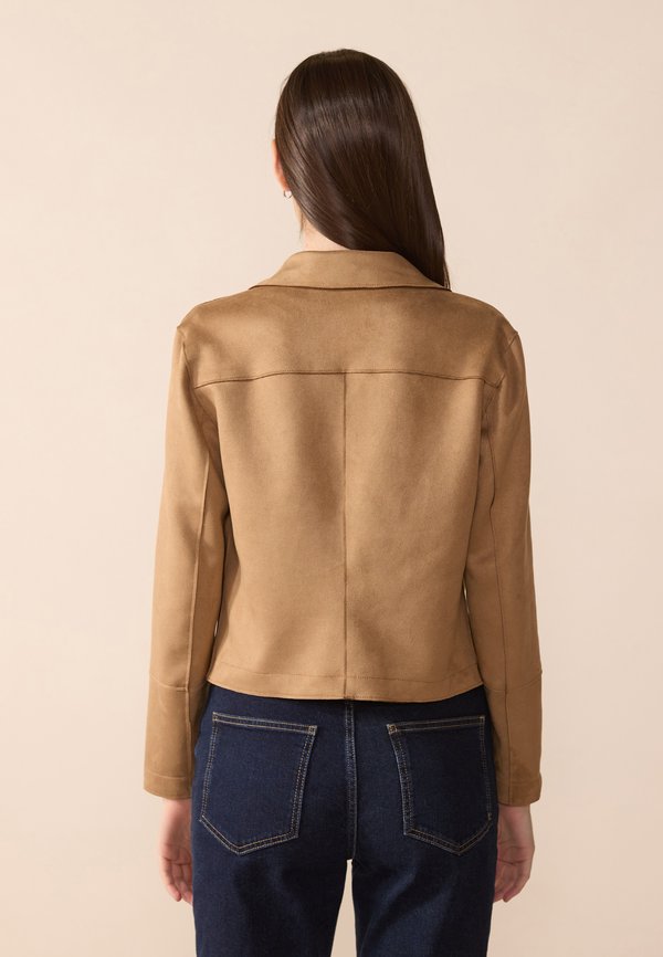 Faux leather jacket - beige4