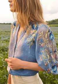 Love & Roses Camicia - blue metallic