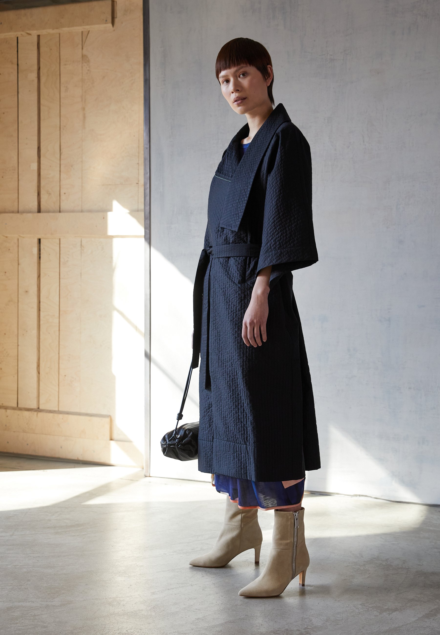 Henrik Vibskov CAPE QUILT COAT - Mantel - black/zwart - Zalando.nl