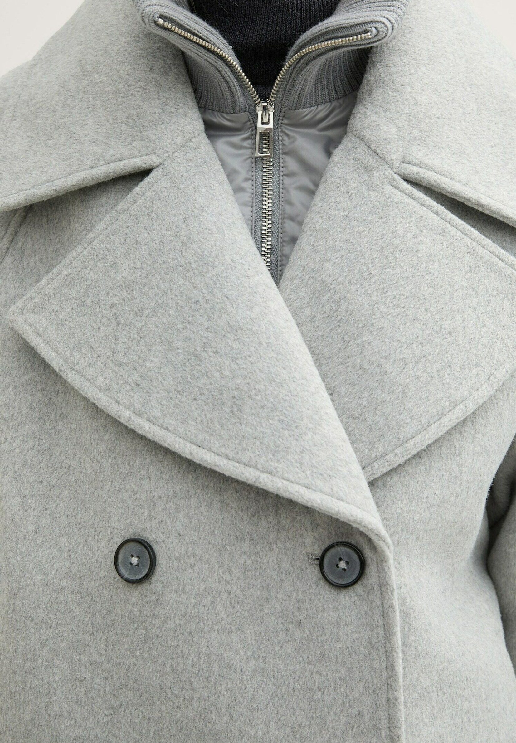 TOM TAILOR 2-IN-1-LOOK - Light jacket - medium silver grey melange