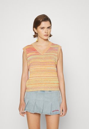 RODDY VEST - Neule - sherbert space dye honey gold/valiant poppy/icicle green/cuban sand