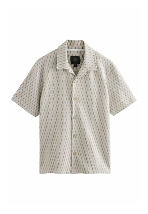 Next REGULAR FIT - TEXTURED STRIPE - Hemd - neutral geometric