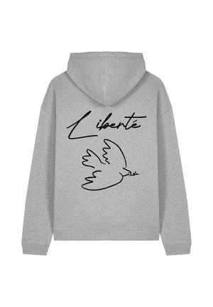 LIBERTEBACK EMBROIDERY HEAVYWEIGHT - Felpa con cappuccio - mottled grey