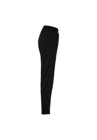 Sorte slim-fit joggers med elastisk talje og sidelommer, der har en glat stoftekstur og ingen synlige mønstre eller detaljer.