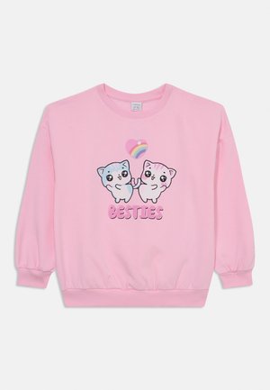 CATS AND HEARTS PLACEMENT - Sweatshirt - light pink