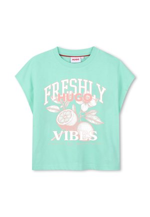 KURZÄRMELIGES - T-shirt imprimé - vert amande