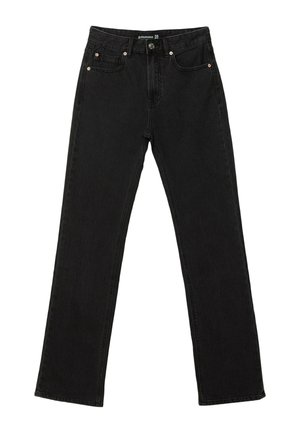 Stradivarius, D98 STRAIGHT-LEG VINTAGE EFFECT JEANS - Jean droit - mottled black