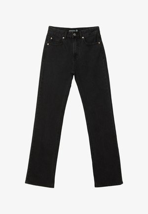 Stradivarius, D98 STRAIGHT-LEG VINTAGE EFFECT JEANS - Jean droit - mottled black
