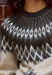 Next SOFT TOUCH FAIRISLE TALL   - Svetrík - brown neutral