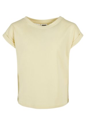 Urban Classics EXTENDED SHOULDER - Basic T-shirt - softyellow