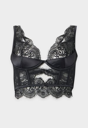 Hunkemöller, SYLVIA PLUNGE UP LL - Корсет - caviar