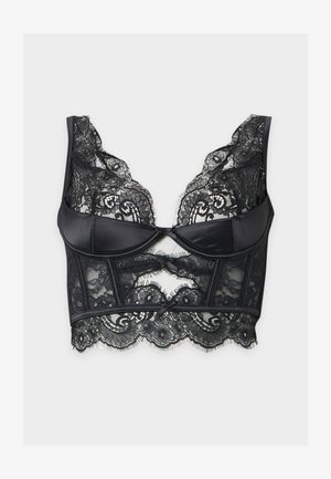 Hunkemöller, SYLVIA PLUNGE UP LL - Корсет - caviar