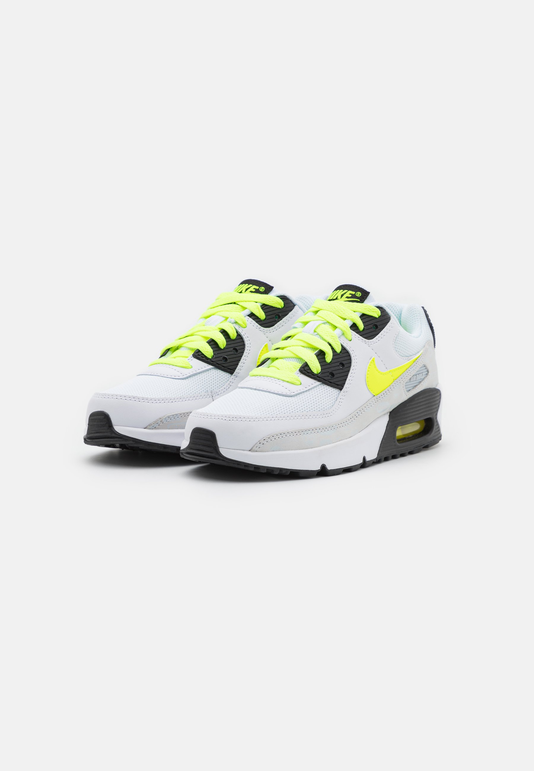 Nike Sportswear AIR MAX 90 LTR UNISEX - Sneaker low - white/volt/black/pure  platinum/weiß - Zalando.de