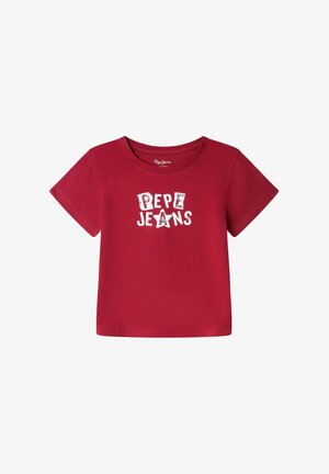 Majica kratkih rukava s printom - burnt red