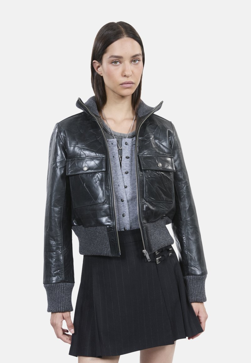 The Kooples Leren jas - black