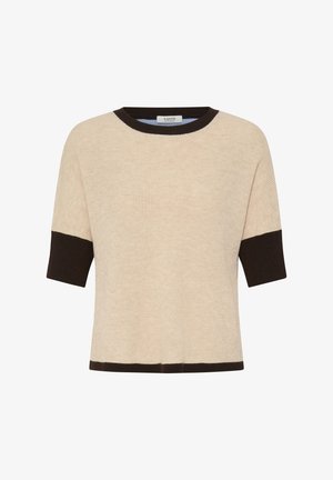 b.young, BYMINJA SL JUMPER - T-shirt con stampa - humus java mel. stripe