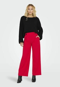 JDY JDYRUE LIFE L/S BOAT NECK PULL  NOOS - Strikkegenser - black