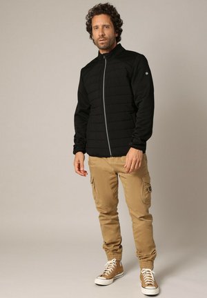 THOMAS - Sweat zippé - schwarz