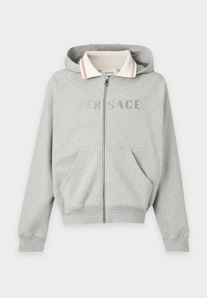 Versace, HEAVY SOFT WITH GRECA DETAILS AND LOGO EMBROIDERY - Φούτερ με φερμουάρ