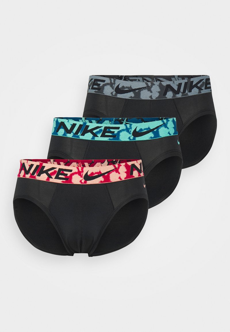 Nike Underwear HIP BRIEF 3 PACK - Cuecas - black/marina/grey/mystic hibiscus