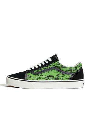 Vans OLD SKOOL UNISEX - Παπούτσια για σκέιτ - black/lime