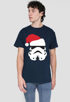 STAR WARS STORMTROOPER CHRISTMAS SANTA HAT - Print T-shirt - dark blue