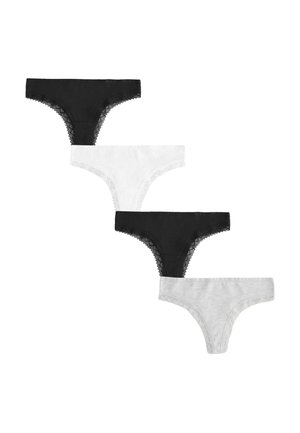 Next FIT - FULL ULTIMATE COMFORT  KNICKERS 4 PACK  - String - black white grey marl
