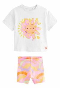 Next SET  - REGULAR FIT - Lühikesed püksid - pink white rainbow sun
